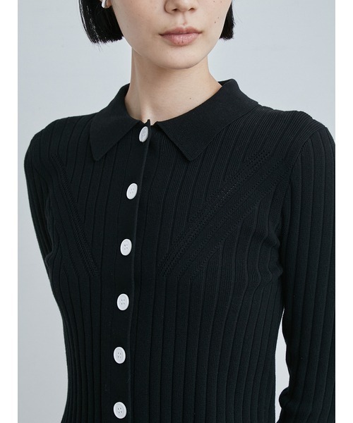 MIESROHE(ミースロエ)の「ワイドリブニットカーデ(カーディガン/ボレロ・レディース・その他/ブラック/ベージュ・FREE)」の19枚目の写真