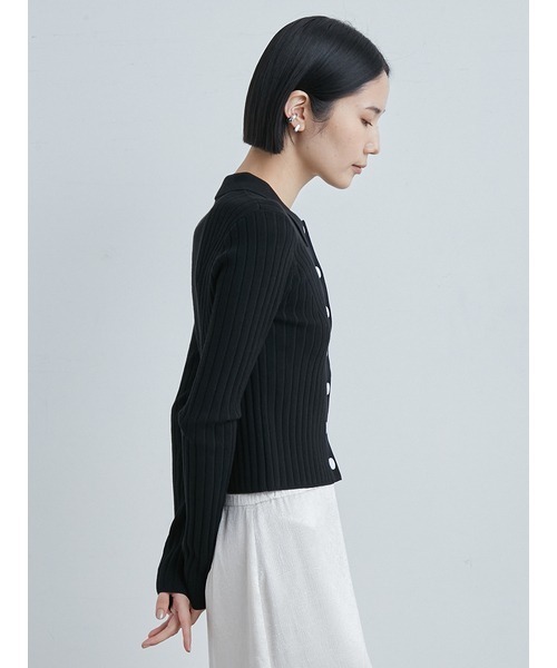 MIESROHE(ミースロエ)の「ワイドリブニットカーデ(カーディガン/ボレロ・レディース・その他/ブラック/ベージュ・FREE)」の20枚目の写真