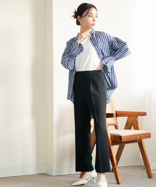 Petitjo（プッチージョ）の「小さいサイズ　キャンディースリーブシャツ　低身長さん・小柄女性（シャツ/ブラウス・レディース・ブルー系/ブルー系その他・XS-S/M-L）」の22枚目の写真