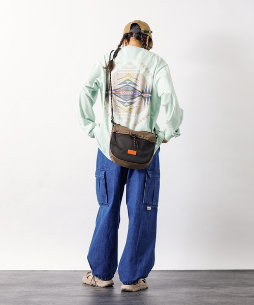 UNIVERSAL OVERALL(ユニバーサルオーバーオール)の「【UNIVERSALOVERALL / ユニバーサルオーバーオール】Front mesh zile shoulder /フロントメッシュショルダーバッグ/UVO-195(ショルダーバッグ・メンズ・ブラック/ベージュ/オレンジ/モカ・フリー)」の8枚目の写真