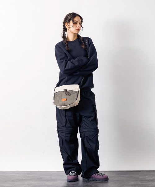 UNIVERSAL OVERALL(ユニバーサルオーバーオール)の「【UNIVERSALOVERALL / ユニバーサルオーバーオール】Front mesh zile shoulder /フロントメッシュショルダーバッグ/UVO-195(ショルダーバッグ・メンズ・ブラック/ベージュ/オレンジ/モカ・フリー)」の11枚目の写真