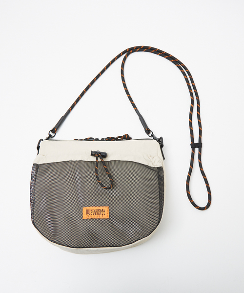 UNIVERSAL OVERALL(ユニバーサルオーバーオール)の「【UNIVERSALOVERALL / ユニバーサルオーバーオール】Front mesh zile shoulder /フロントメッシュショルダーバッグ/UVO-195(ショルダーバッグ・メンズ・ブラック/ベージュ/オレンジ/モカ・フリー)」の14枚目の写真