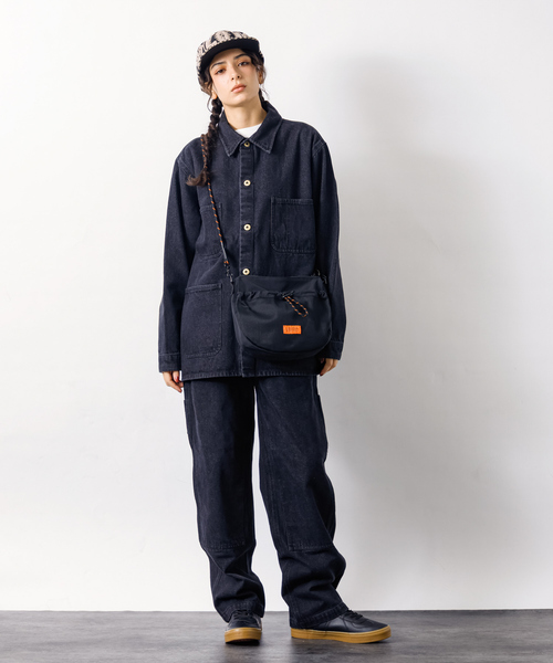 UNIVERSAL OVERALL(ユニバーサルオーバーオール)の「【UNIVERSALOVERALL / ユニバーサルオーバーオール】Front mesh zile shoulder /フロントメッシュショルダーバッグ/UVO-195(ショルダーバッグ・メンズ・ブラック/ベージュ/オレンジ/モカ・フリー)」の16枚目の写真