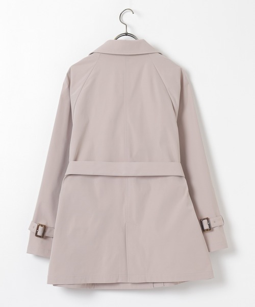 Honeys（ハニーズ）の「【非フッ素撥水加工】撥水加工ハーフ丈トレンチコート（トレンチコート・レディース・アイボリー/ネイビー/ピンク/ベージュ・L/LL/M/S）」の20枚目の写真