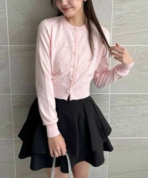 CLEAR BASIC | パールデザインニットカーディガン[大人フェミニン スタイルアップ]≪SS新作≫(カーディガン/ボレロ)