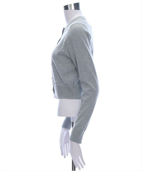 CLEAR BASIC（クリアベーシック）の「パールデザインニットカーディガン[大人 フェミニン オフィスカジュアル 着回し抜群]≪SS新作≫（カーディガン/ボレロ・レディース・アイボリー/ネイビー/ライトピンク/グレー・F）」の13枚目の写真