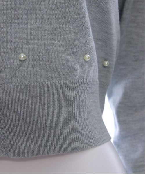 CLEAR BASIC（クリアベーシック）の「パールデザインニットカーディガン[大人 フェミニン オフィスカジュアル 着回し抜群]≪SS新作≫（カーディガン/ボレロ・レディース・アイボリー/ネイビー/ライトピンク/グレー・F）」の19枚目の写真