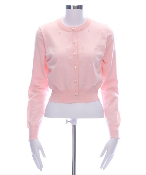 CLEAR BASIC（クリアベーシック）の「パールデザインニットカーディガン[大人 フェミニン オフィスカジュアル 着回し抜群]≪SS新作≫（カーディガン/ボレロ・レディース・アイボリー/ネイビー/ライトピンク/グレー・F）」の21枚目の写真