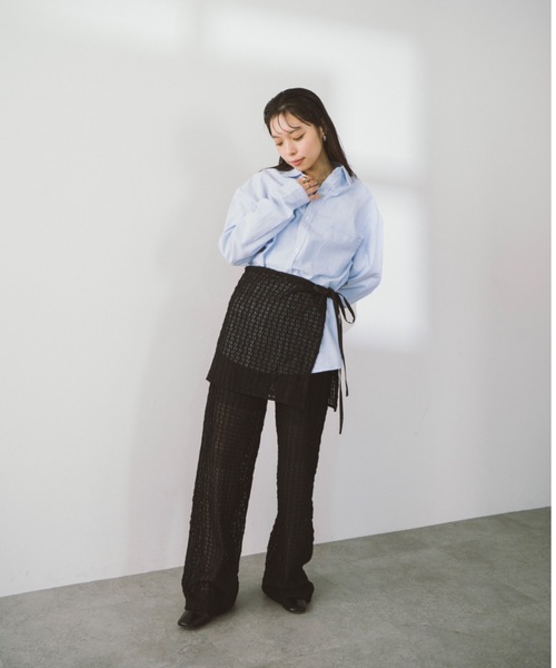 DRWCYS(ドロシーズ)の「レイヤードカットレースパンツ(その他パンツ・レディース・ホワイト/ブラック・FREE)」の3枚目の写真