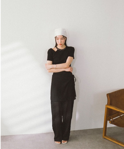 DRWCYS(ドロシーズ)の「レイヤードカットレースパンツ(その他パンツ・レディース・ホワイト/ブラック・FREE)」の6枚目の写真