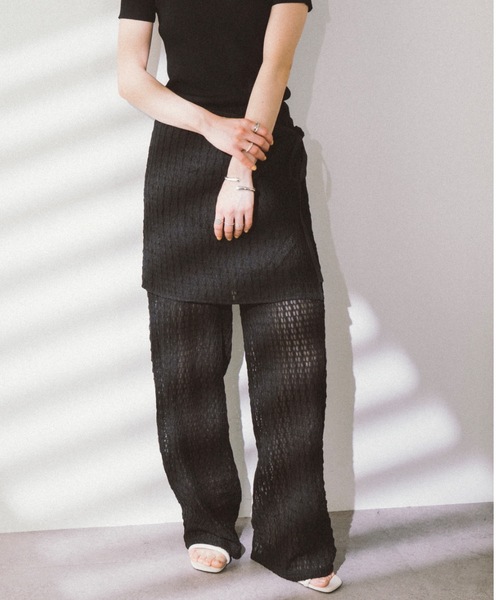 DRWCYS(ドロシーズ)の「レイヤードカットレースパンツ(その他パンツ・レディース・ホワイト/ブラック・FREE)」の8枚目の写真