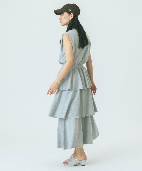 ROSE BUD（ローズバッド）の「SWEAT TIERED DRESS（ワンピース・レディース・ブラック/グレー/グリーン・ONE SIZE）」の10枚目の写真