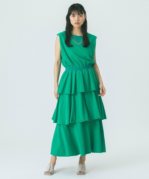 セール】SWEAT TIERED DRESS（ワンピース）｜ROSE BUD（ローズ