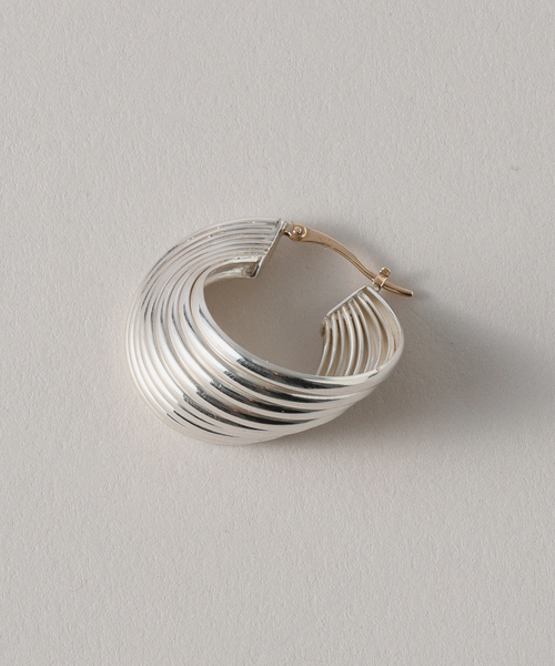 SAMH by LILAS】9ラインカーブフープピアス SV（両耳）（ピアス（両耳