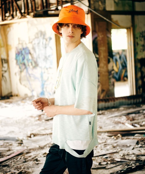 glamb(グラム)の「One Cut Summer Knit / ワンカットサマーニット(ニット/セーター・メンズ・ネイビー/ブラック/ミント・M/L)」の10枚目の写真