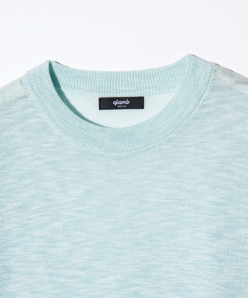 glamb(グラム)の「One Cut Summer Knit / ワンカットサマーニット(ニット/セーター・メンズ・ネイビー/ブラック/ミント・M/L)」の11枚目の写真