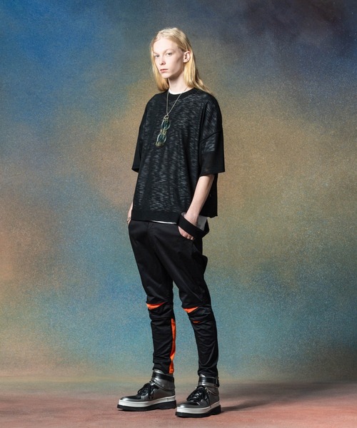 glamb(グラム)の「One Cut Summer Knit / ワンカットサマーニット(ニット/セーター・メンズ・ネイビー/ブラック/ミント・M/L)」の4枚目の写真