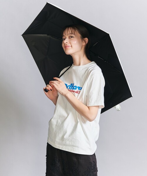 BEAUTY&YOUTH UNITED ARROWS（ビューティーアンドユースユナイテッドアローズ）の「傘ソムリエ監修 QUICK SHUT 折り畳み傘 -晴雨兼用 -（折りたたみ傘・レディース・ライトグレー/ブラック・FREE）」の4枚目の写真