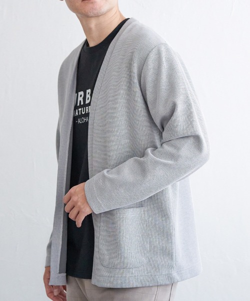 ikka（イッカ）の「ダブルフェイスDRYカノコカーディガン（カーディガン/ボレロ・メンズ・ブラック/ベージュ/ネイビー/グレー・XL/L/M/S）」の3枚目の写真