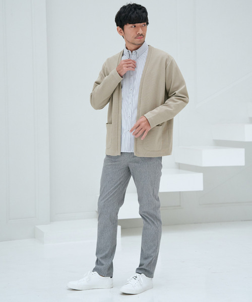 ikka（イッカ）の「ダブルフェイスDRYカノコカーディガン（カーディガン/ボレロ・メンズ・ブラック/ベージュ/ネイビー/グレー・XL/L/M/S）」の9枚目の写真