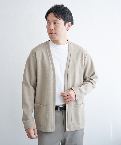 ikka（イッカ）の「ダブルフェイスDRYカノコカーディガン（カーディガン/ボレロ・メンズ・ブラック/ベージュ/ネイビー/グレー・XL/L/M/S）」の20枚目の写真