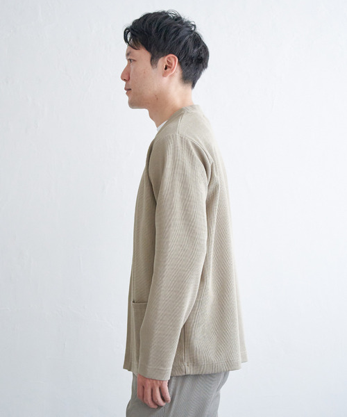 ikka（イッカ）の「ダブルフェイスDRYカノコカーディガン（カーディガン/ボレロ・メンズ・ブラック/ベージュ/ネイビー/グレー・XL/L/M/S）」の21枚目の写真