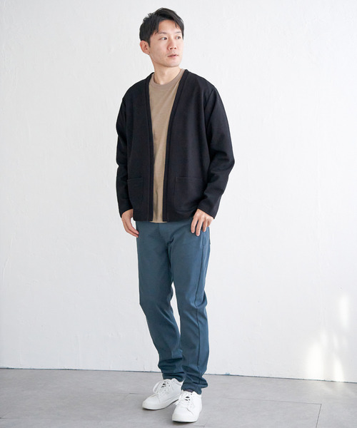 ikka（イッカ）の「ダブルフェイスDRYカノコカーディガン（カーディガン/ボレロ・メンズ・ブラック/ベージュ/ネイビー/グレー・XL/L/M/S）」の11枚目の写真