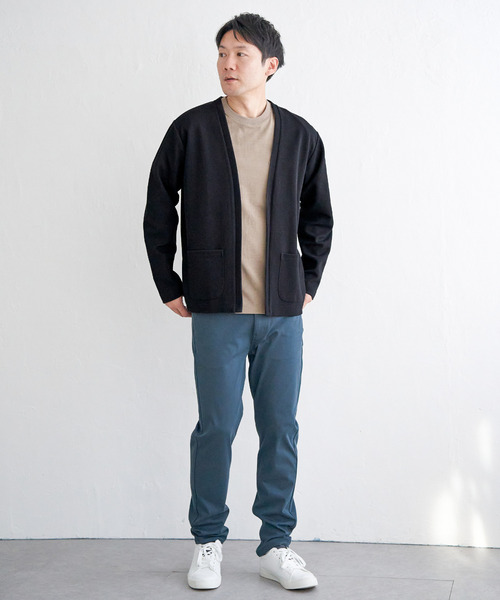 ikka（イッカ）の「ダブルフェイスDRYカノコカーディガン（カーディガン/ボレロ・メンズ・ブラック/ベージュ/ネイビー/グレー・XL/L/M/S）」の12枚目の写真