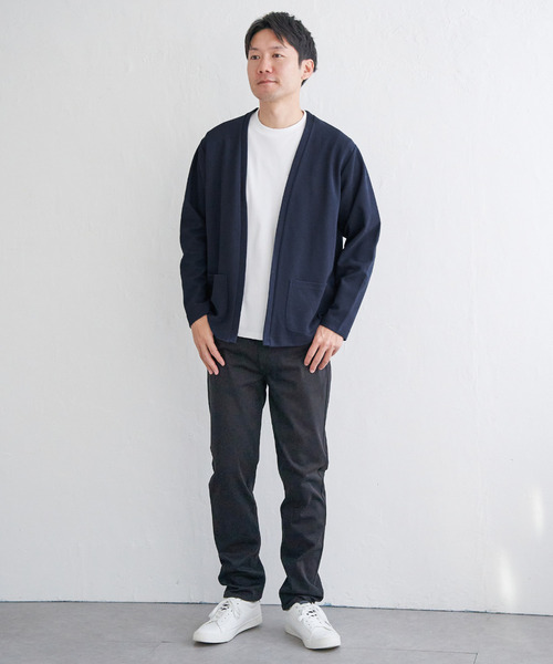 ikka（イッカ）の「ダブルフェイスDRYカノコカーディガン（カーディガン/ボレロ・メンズ・ブラック/ベージュ/ネイビー/グレー・XL/L/M/S）」の15枚目の写真