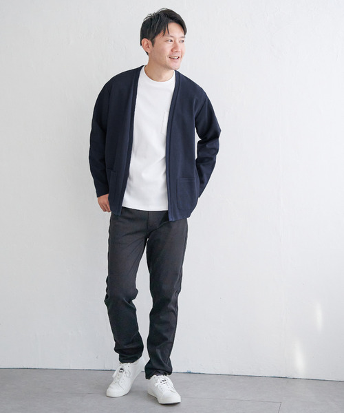 ikka（イッカ）の「ダブルフェイスDRYカノコカーディガン（カーディガン/ボレロ・メンズ・ブラック/ベージュ/ネイビー/グレー・XL/L/M/S）」の16枚目の写真