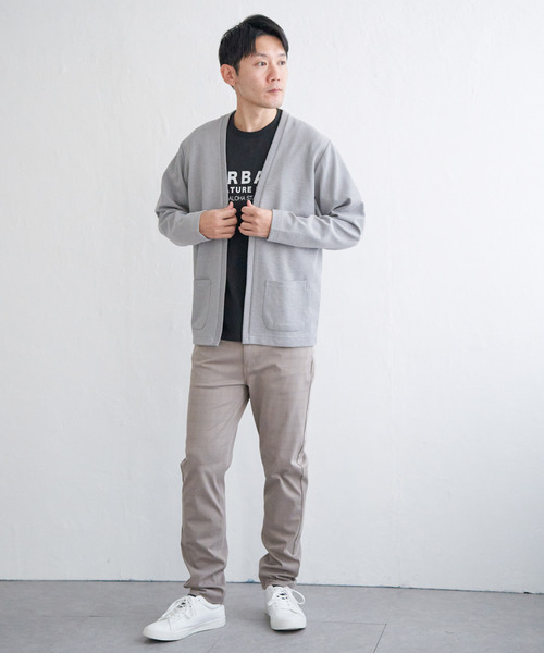 ikka（イッカ）の「ダブルフェイスDRYカノコカーディガン（カーディガン/ボレロ・メンズ・ブラック/ベージュ/ネイビー/グレー・XL/L/M/S）」の13枚目の写真