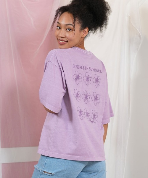 tシャツ 「ゆったりシルエット」ROXY/ロキシーハイビスカスTシャツ RST252046 レディース ゆったりシルエット】ROXY/ロキシーハイビスカスTシャツ