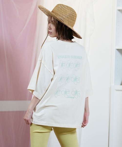 tシャツ 「ゆったりシルエット」ROXY/ロキシーハイビスカスTシャツ RST252046 レディース ゆったりシルエット】ROXY/ロキシーハイビスカスTシャツ