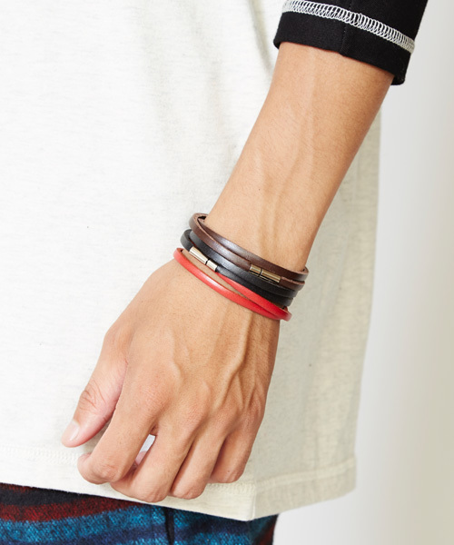 チャイハネ（チャイハネ）の「【チャイハネ】カラーレザーブレスレット（ブレスレット・レディース・シルバー/ゴールド/ブラウン/レッド/ホワイト/ブラック・FREE）」の11枚目の写真