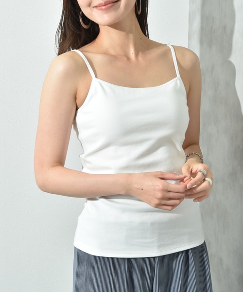 INTERPLANET(インタープラネット)の「CICA配合パット付キャミ(Tシャツ/カットソー・レディース・オフホワイト/グレー/ブラック・FREE)」の8枚目の写真