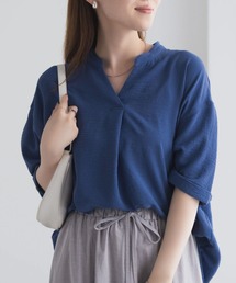 nAvy SARARI ウェーブスキッパーシャツ