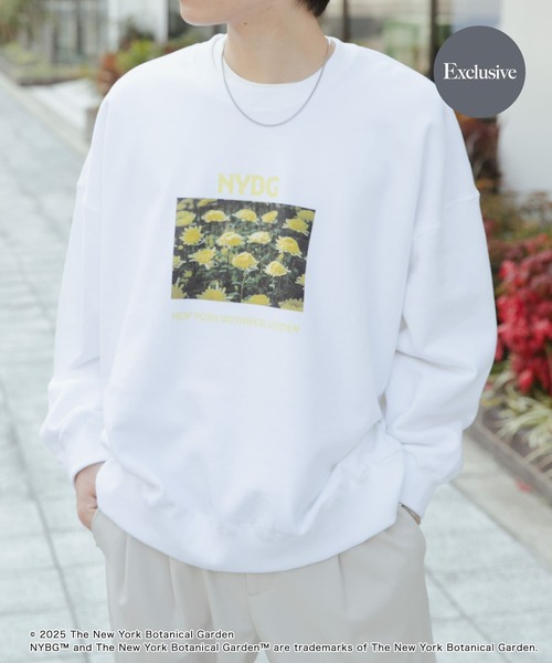 SENSE OF PLACE by URBAN RESEARCH(センスオブプレイスバイアーバンリサーチ)の「NYBG クルーネックルーズスウェットB(スウェット・メンズ・ブラック/ブルー/ホワイト・MEDIUM/LARGE)」の2枚目の写真