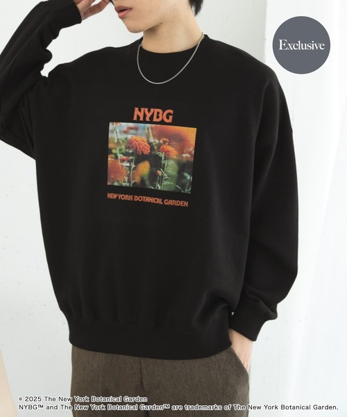 SENSE OF PLACE by URBAN RESEARCH(センスオブプレイスバイアーバンリサーチ)の「NYBG クルーネックルーズスウェットB(スウェット・メンズ・ブラック/ブルー/ホワイト・MEDIUM/LARGE)」の3枚目の写真