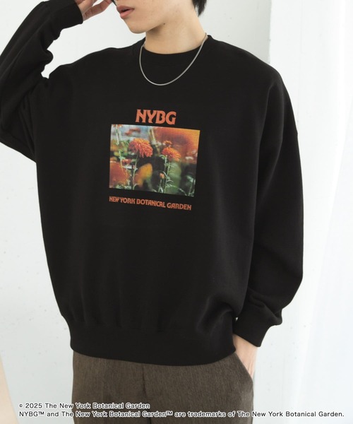 SENSE OF PLACE by URBAN RESEARCH(センスオブプレイスバイアーバンリサーチ)の「NYBG クルーネックルーズスウェットB(スウェット・メンズ・ブラック/ブルー/ホワイト・MEDIUM/LARGE)」の7枚目の写真