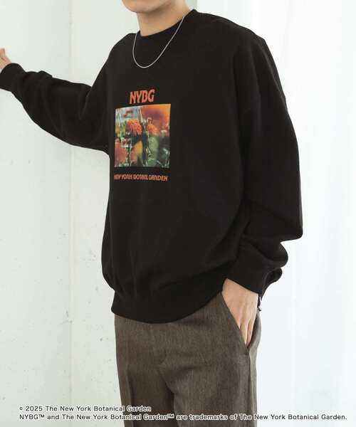 SENSE OF PLACE by URBAN RESEARCH(センスオブプレイスバイアーバンリサーチ)の「NYBG クルーネックルーズスウェットB(スウェット・メンズ・ブラック/ブルー/ホワイト・MEDIUM/LARGE)」の9枚目の写真