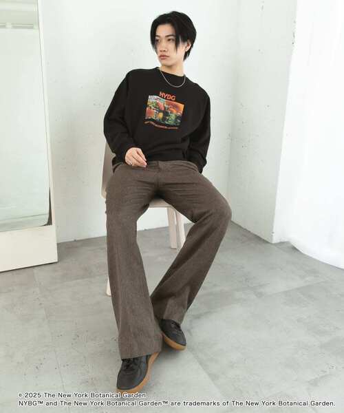 SENSE OF PLACE by URBAN RESEARCH(センスオブプレイスバイアーバンリサーチ)の「NYBG クルーネックルーズスウェットB(スウェット・メンズ・ブラック/ブルー/ホワイト・MEDIUM/LARGE)」の12枚目の写真