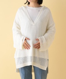 LEPSIM（レプシィム）の「【産前・産後対応】マタニティ／7ゲージ編み柄フードプルオーバー　290824（マタニティウェア/グッズ）」