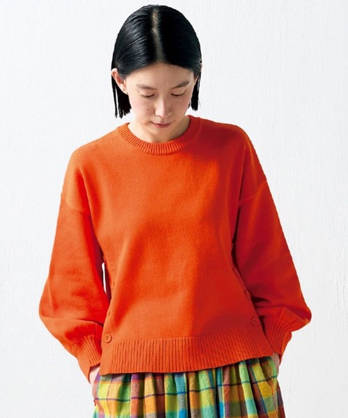 Sunny clouds(サニークラウズ)の「サニークラウズ トレセーター(ニット/セーター・レディース・オレンジ/イエロー・LL/L/M)」の1枚目の写真