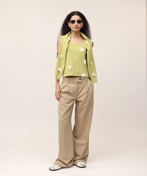 leinwande（ラインヴァンド）の「Relaxed Suits Trousers（スラックス・レディース・グレー/ベージュ・SMALL/MEDIUM）」の2枚目の写真