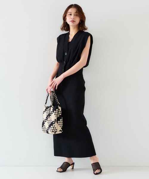 UNTITLED(アンタイトル)の「【セットアップ可能】ペンシルニットスカート(スカート・レディース・ブラック/オリーブ/ベージュ・00/02/04/44/48)」の7枚目の写真