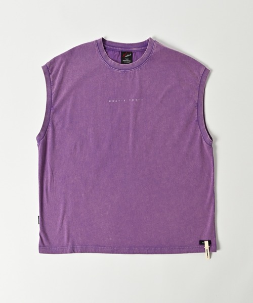 ADAM PATEK(アダムパテック)の「【ADAMPATEK/アダムパテック】pparanoid sleeveless/パラノイドプリントノースリーブ(Tシャツ/カットソー・レディース・ブラック/パープル/ホワイト・2/1)」の3枚目の写真