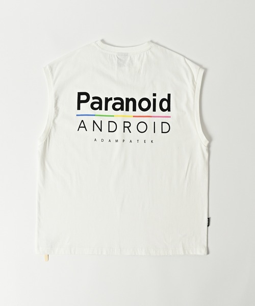 ADAM PATEK(アダムパテック)の「【ADAMPATEK/アダムパテック】pparanoid sleeveless/パラノイドプリントノースリーブ(Tシャツ/カットソー・レディース・ブラック/パープル/ホワイト・2/1)」の4枚目の写真