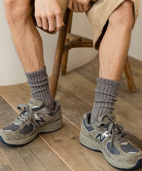 UNDERSTATEMENTs（アンダーステイトメント）の「【ユニセックス】バックロゴプリントソックス（ソックス/靴下・メンズ・グレー/ブラック/ホワイト/ベージュ・FREE）」の3枚目の写真