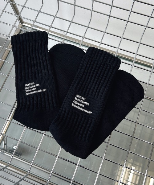 UNDERSTATEMENTs（アンダーステイトメント）の「【ユニセックス】バックロゴプリントソックス（ソックス/靴下・メンズ・グレー/ブラック/ホワイト/ベージュ・FREE）」の8枚目の写真