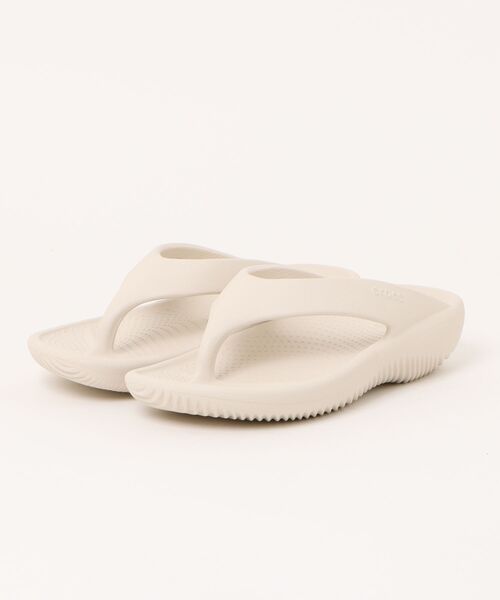 CROCS ササリ W8 ビーチサンダル ホワイト/カーキ CROCS ササリ W8 ビーチサンダル ホワイト/カーキ